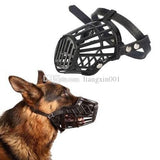 Plastic Pet Dog Pet Muzzle  Leather Strap