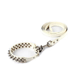 Global  Pu Leather Studded Spikes MushRoom Dog Collar and Pet Matched Lead Leashes