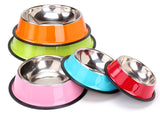 Stainless steel dog bowl sport travel Pet dog cat food feeder Outdoor