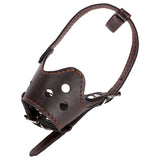 PU Leather Pet Dog Muzzle Adjustable Breathable Mask Anti Bark