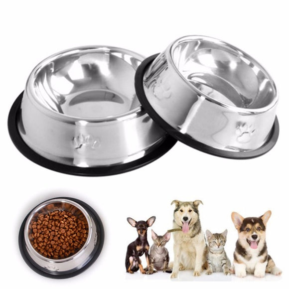 New Dog Cat Bowls Stainless Steel