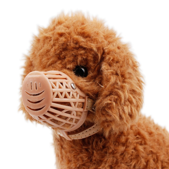 PET Dog Muzzle Plastic Brown Strong Dog Products Prevent Bite Dog Mouth Mask Anti-biting Adjusting Straps Mask 1-7 Size