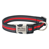 FLOWGOGO Reflective Nylon Personalized Engraved Dog Collar Custom Puppy Cat Pet Collars ID Tag For For Small Medium Large Dogs