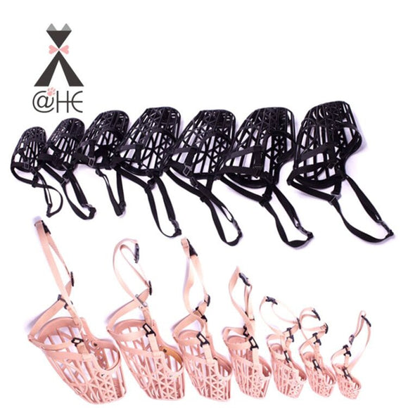 Plastic Strong  Dogs Muzzle Basket Design Anti-biting Dog Mouth Mask For Dogs