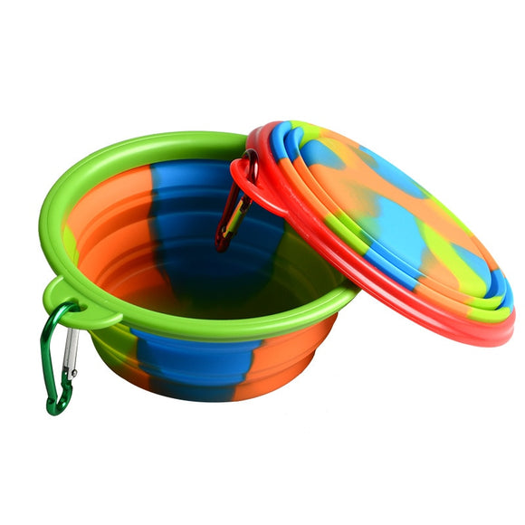 Hoomall Folding Dog Bowl Outfit Portable Silicone Small Mudium Dog