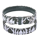 Dog Collar Printed Small Puppy Dog Collars Padded PU Leather Pet Collars for Small Medium Large Dogs