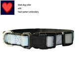 Custom Embroidery Dog Collar Tough Nylon Reflex light at night