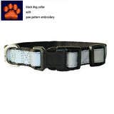 Custom Embroidery Dog Collar Tough Nylon Reflex light at night