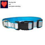 Custom Embroidery Dog Collar Tough Nylon Reflex light at night
