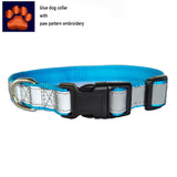 Custom Embroidery Dog Collar Tough Nylon Reflex light at night