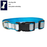 Custom Embroidery Dog Collar Tough Nylon Reflex light at night