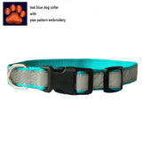 Custom Embroidery Dog Collar Tough Nylon Reflex light at night