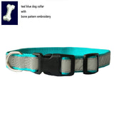 Custom Embroidery Dog Collar Tough Nylon Reflex light at night