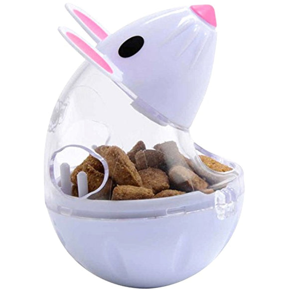 Lovely Pet Feeder Toy Cat Mice Shape Food Rolling Leakage
