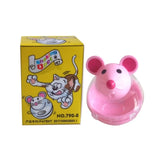 Lovely Pet Feeder Toy Cat Mice Shape Food Rolling Leakage
