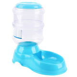 Pet Dog Cat Automatic Feeder Water Dish Food Bow