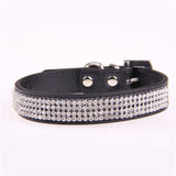 Bling Collar Rhinestone PU Leather Crystal Diamond Puppy Collar