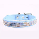 Bling Collar Rhinestone PU Leather Crystal Diamond Puppy Collar