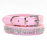 Bling Collar Rhinestone PU Leather Crystal Diamond Puppy Collar