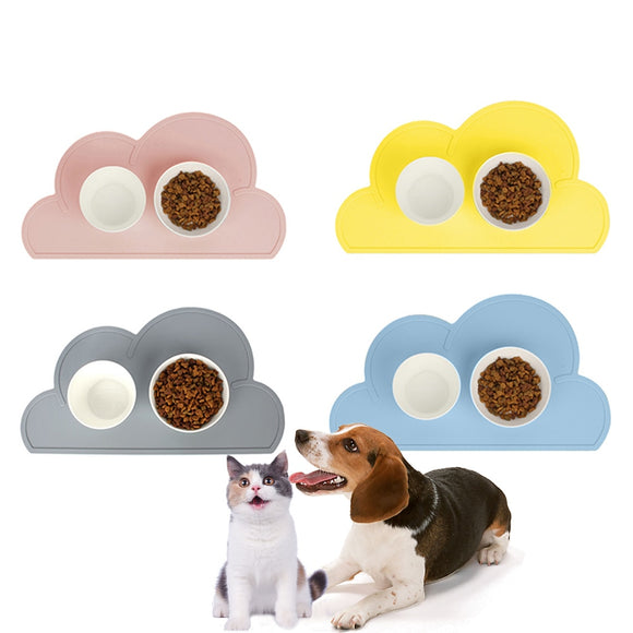 DesignSter Pet Food Tray – Top Grade Cloud Silicone Dog Cat