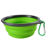 Portable Traveling Pet Bowl Foldable Collapsible Silicone Cat  Food Water Feeding Outdoor Travel Bowl With Carabiner Feeders