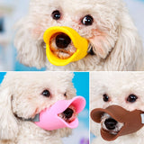 Dog Muzzle Silicone Cute Duck Mouth Mask Muzzle Bark