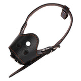 Pet Dog Muzzle PU Leather  Breathable Mask Anti Bark