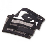 Black Pet Dog Mouth Cover Muzzle Metal Wire Basket Leather Anti