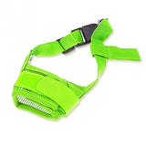 Black Pet Dog Mouth Cover Muzzle Metal Wire Basket Leather Anti