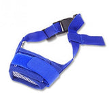 Black Pet Dog Mouth Cover Muzzle Metal Wire Basket Leather Anti