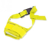 Black Pet Dog Mouth Cover Muzzle Metal Wire Basket Leather Anti