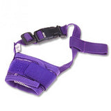 Black Pet Dog Mouth Cover Muzzle Metal Wire Basket Leather Anti