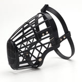 Plastic Pet Dog Pet Muzzle  Leather Strap